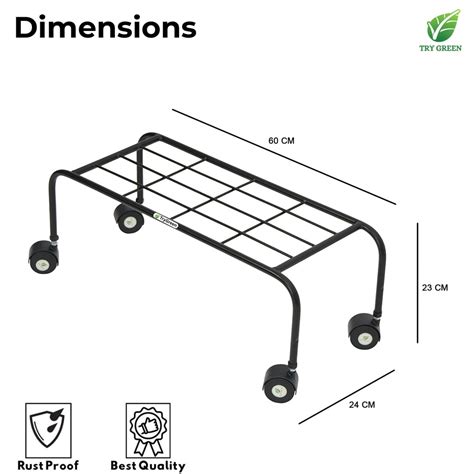 TryGreen Plux Wheel Rolling Plant Stand for Planters
