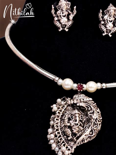 Choker Necklace - AD Choker, Temple Choker, Oxidised Choker – Nithilah