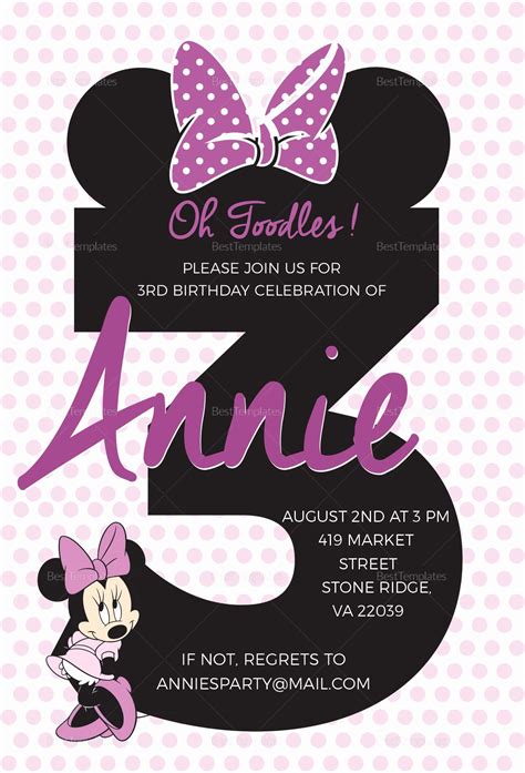 Minnie Mouse Invitation Templates Free Download - Campaign Planning ...