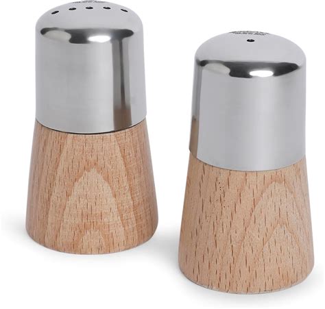 Buy Afrodite Salt & Pepper Shakers Set, Refillable Stainless Steel Salt ...