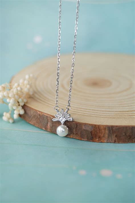 Pearly Fireworks Sterling Silver Chain Necklace | 925 Silver Jewelry by ...