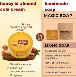 Wiffy All Skin COLD CREAM AND SOAP Best Almond & Honey Nourishing Skin ...
