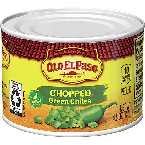 Chopped Green Chiles - 4.5oz - Mexican Toppings - Old El Paso