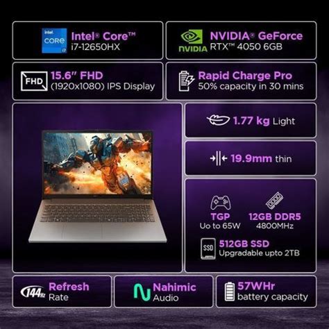 Lenovo LOQ Essential Intel Core i7 12th Gen 12650HX - (12 GB/512 GB SSD ...