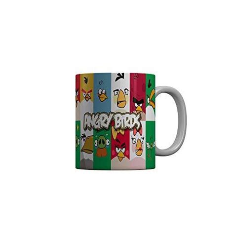 FunkyDecors Angry Bird Cartoon Ceramic Mug, 350 ML, Multicolor