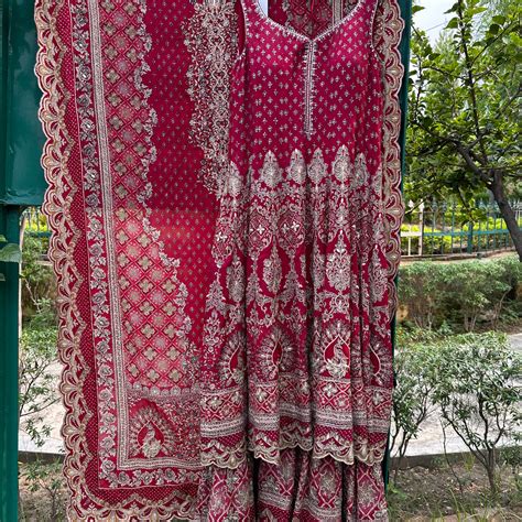 Cherry Red Crepe Suit Set – Ganpatis