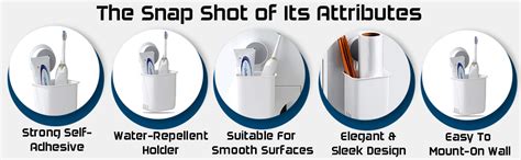 Nyarra Self Adhesive Magic Sticker Toothbrush Holder Wall Mounted for ...