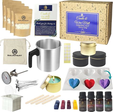 SALZOYART Candle Making Kit for Adults- | Soy Candle Making Kit, Candle ...