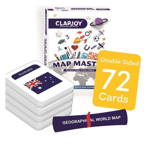 Clapjoy Map Master Educational Flash Cards – LX INDIA