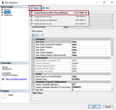 Image result for Create New Database in SQL Management Studio