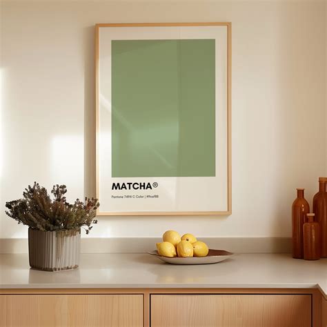 Matcha Green Pantone, GREEN Pantone Print Poster, Green Pantone Wall ...