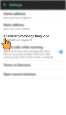 How to change Answering message language of S bike mode in Samsung ...