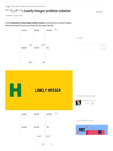 Image result for Lonely Integer HackerRank Solution