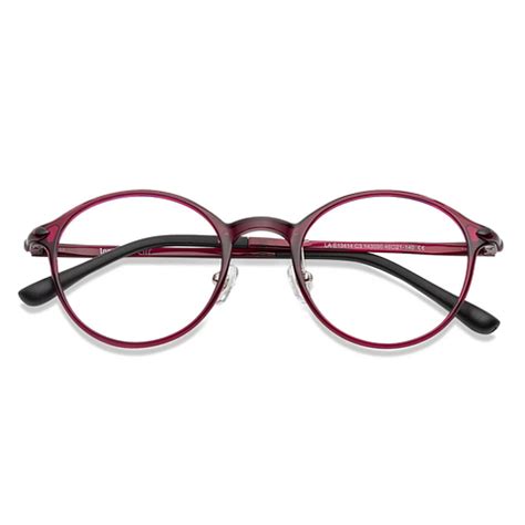 Buy Pink Black Full Rim Round Lenskart Air Flex LA E13414-C3 Eyeglasses ...