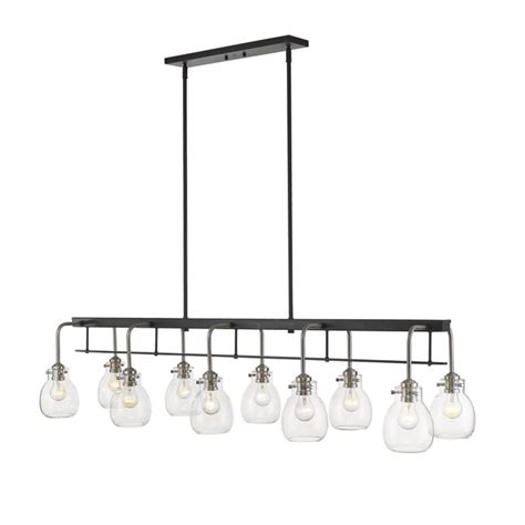 Z-Lite Kraken Matte Black + Brushed Nickel Incandescent Medium base (E ...