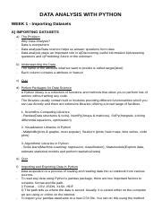 Image result for Data Analysis Using Python Week 1 Quiz