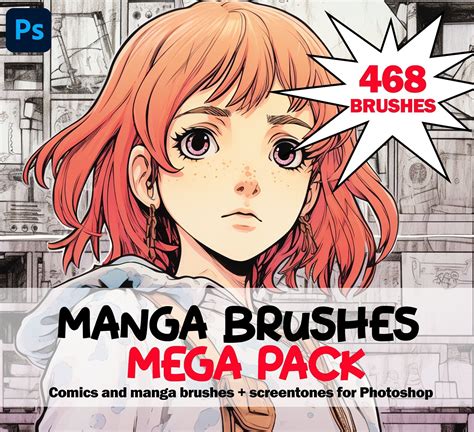 524 Photoshop Manga Brushes - Photoshop Brush Anime - Clip Studio Paint ...