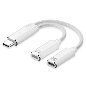ZORBES® 2-in-1 USB C to Lighting Audio Adapter with 100W Charging Port ...