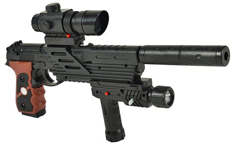 BabyGo Pistol 3 in 1 Laser Toy Gun with Extra 150+ Bullets : Amazon.in ...