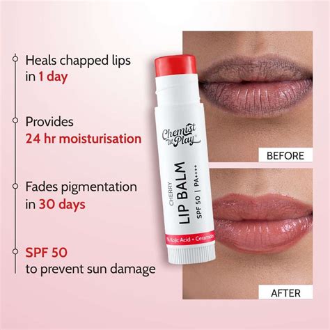 Chemist at Play Cherry Lip Balm | Repairs Chapped Lips | Brightens Dark ...