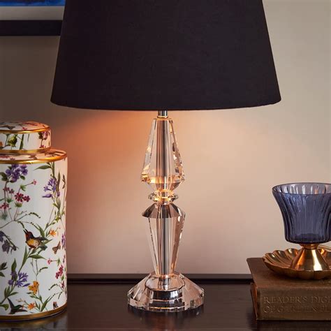 Buy Pure Home + Living Clear Crystal Table Lamp Stand (without Shade ...