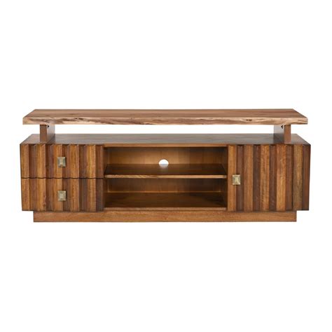 Aranya Solid Wood TV Unit with Drawers & Shelves – RadiantFurn