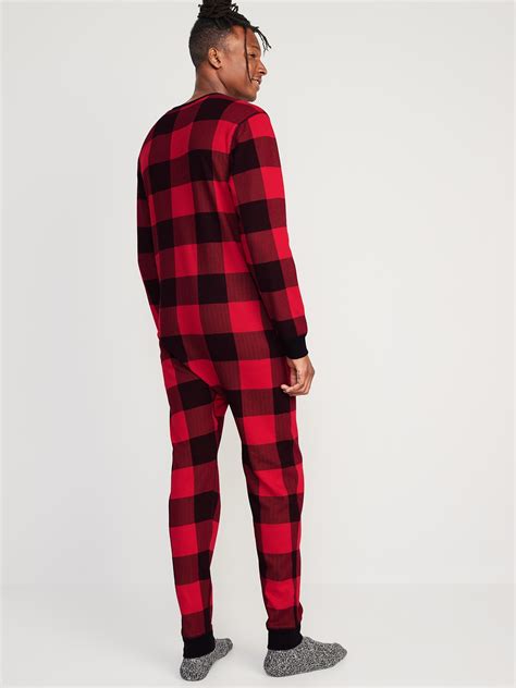 Thermal-Knit Matching Print One-Piece Pajamas | Old Navy