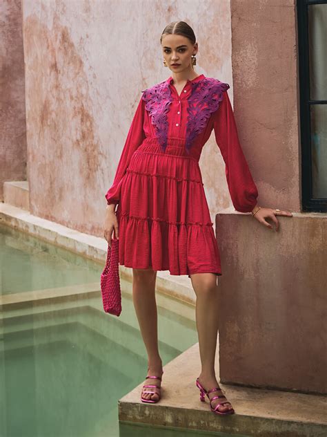 Viscose Elsie Dress for Ladies in Pink | Trendy Pink dress at House of Fett