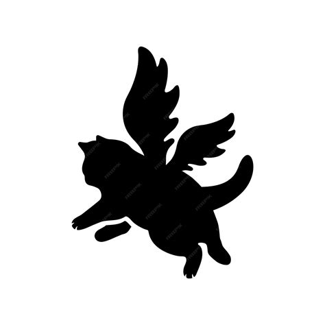 Premium Vector | Flying cat