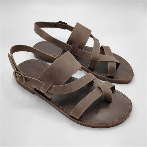 Mens Closed Toe Sandals - Leather Sandals by Pagonis Greek Sandals