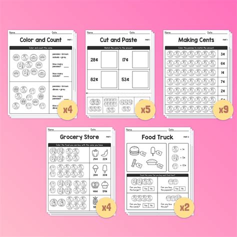 Money Math Worksheets 的图像结果