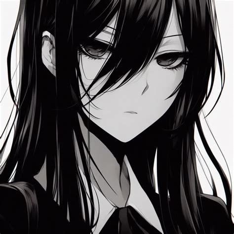 anime black and white pfp | Anime monochrome, Cute drawings, Character art