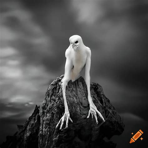 Scary bird-like creature on Craiyon