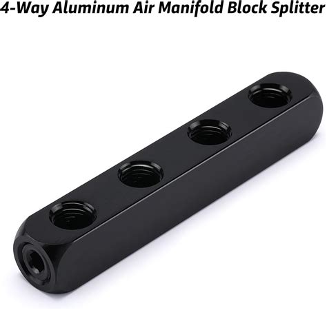 Buy AIRTOON 4-Way Straight Air Manifold Splitter, Line Type Air ...