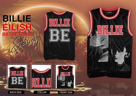Billie Eilish Basketball Jersey | Billie Eilish Red/Black Jersey