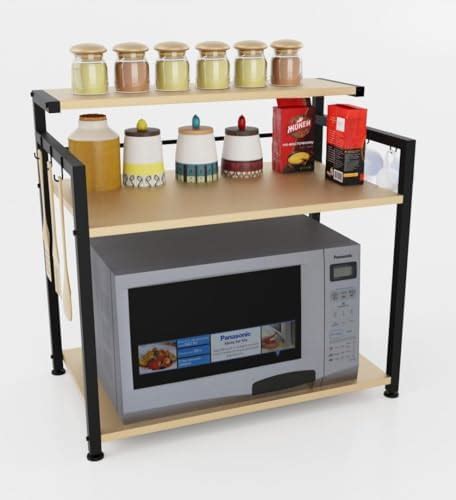 (DT2102-1BS) Design Tech Metal 3-Layer Multi-Function Microwave Stand ...