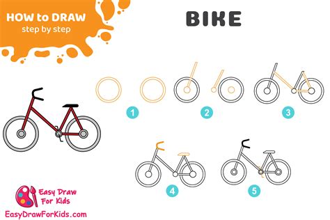 Easy Bike Drawings How To Draw A Bike (Two Wheelers) Step By Step