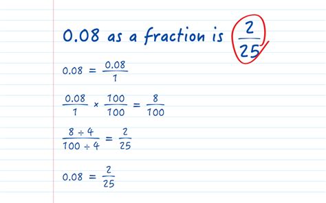 0.08 as a Fraction - Decimal to Fraction