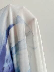 Soleia 2pcs Set Indigo Gradient Floral Knit Mesh Spaghetti Strap Top ...