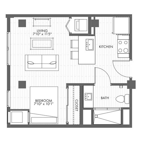 Studio Apartment Home - Style 0B - Vantage On The Park