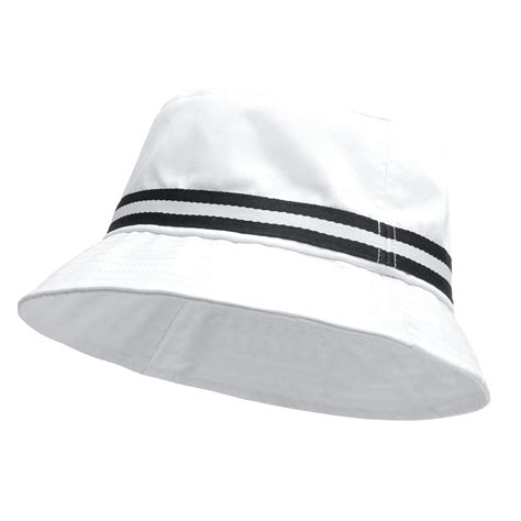 Unisex White Blue Bucket Hats Golfing Hiking Fisherman Golf Beach Sun ...