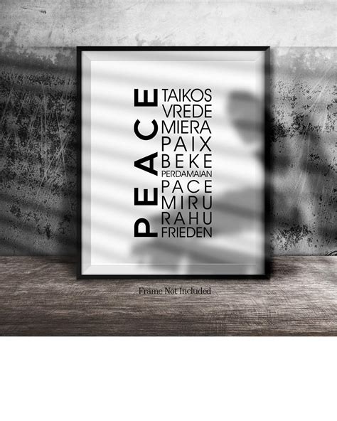 Peace In Different Languages Poster