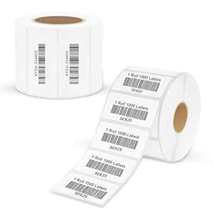 Thermal Barcode Labels 50x25mm – 2x1 Inch Direct Thermal Sticker Roll ...