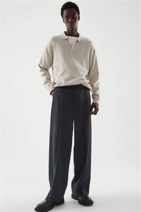 WIDE-LEG PLEATED WOOL TROUSERS | Mens outfits, Stylish mens fashion ...