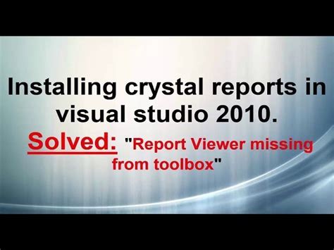 Image result for Visual Studio Crystal Reports Tutorial