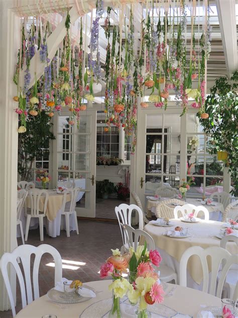 Garden Party - Bridal Shower - Hanging Flowers | Garden party bridal ...