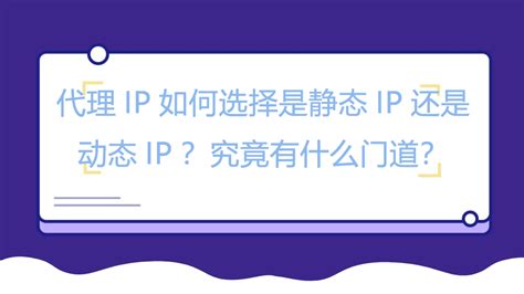 代理IP如何选择是静态IP还是动态IP？究竟有什么门道？-IPIDEA全球IP代理