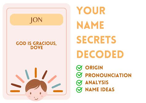 Jon - Boy Name Meaning and Pronunciation