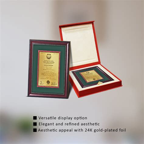 24K Gold Plated Custom Academic Certificate – PujaShoppe