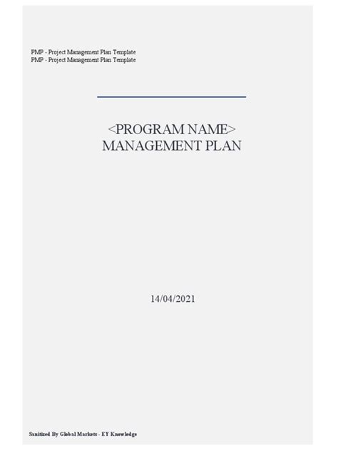 Project Management Plan Template 的图像结果